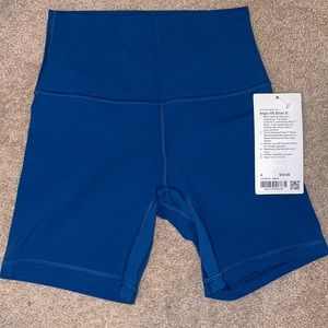 Blue borealis lululemon align 6’ shorts ntw